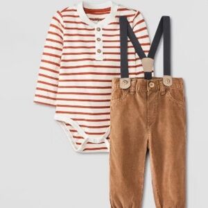Cat & Jack Striped bodysuit and pants 6-9 months set